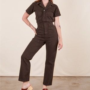 BID BUD PRESS XS short sleeve jumpsuit in Espresso